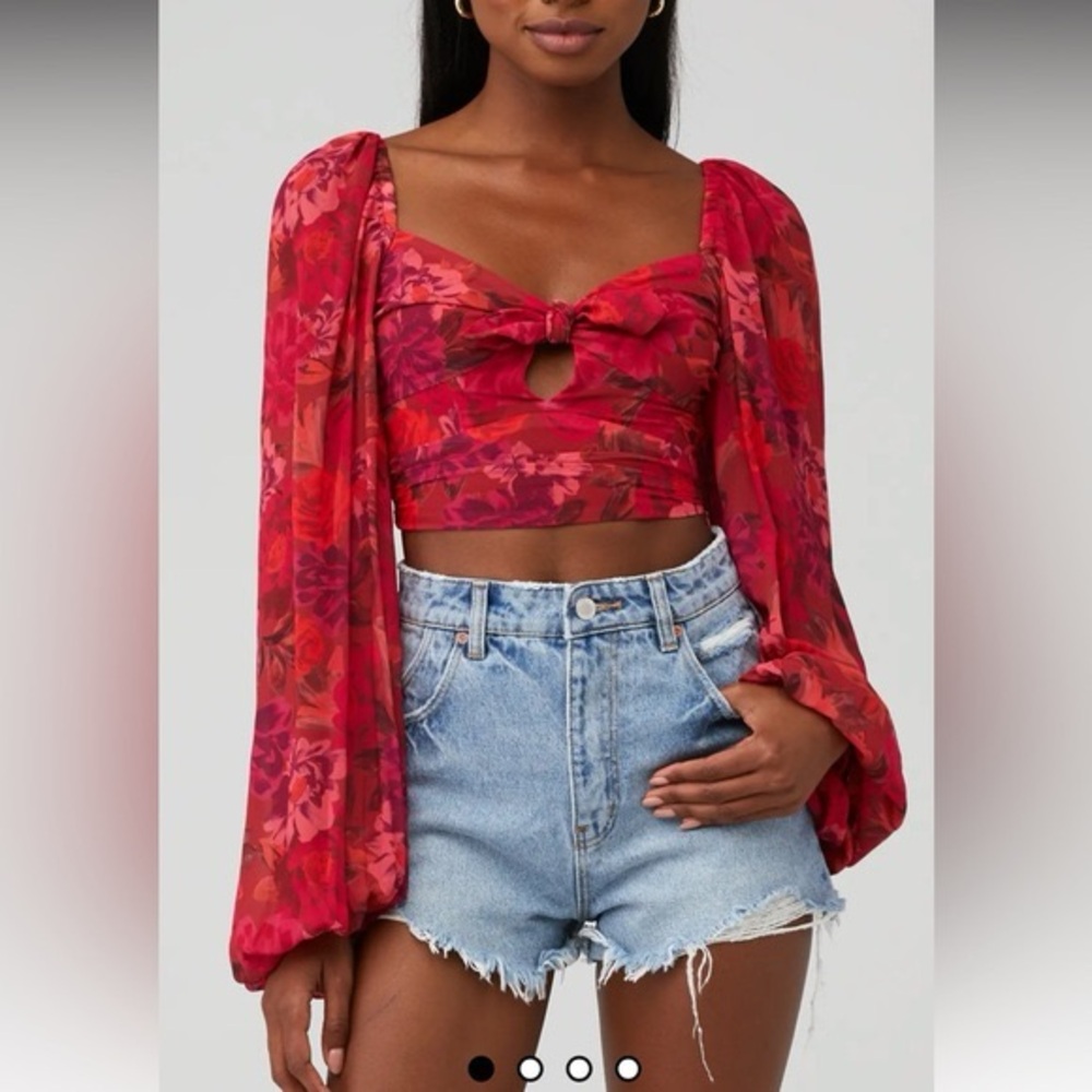 Romantic crop top from For Love and Lemons, size S, EUC